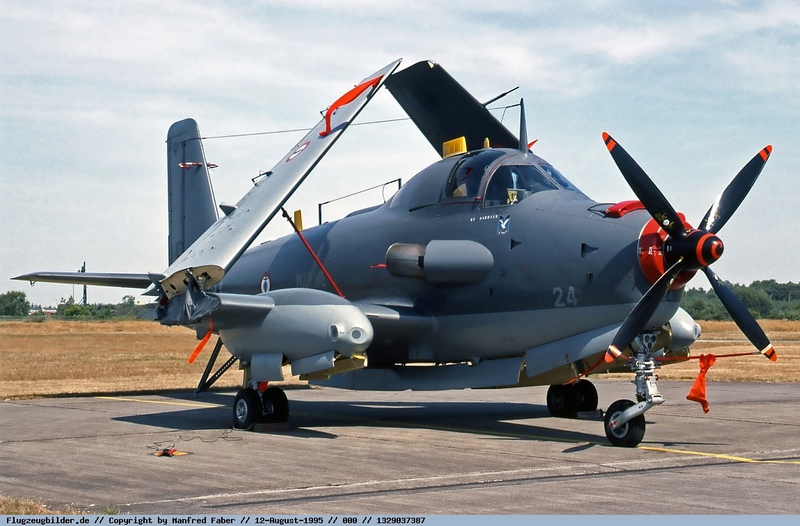 German Naval Air Base of Nordholz, 1995, flottille 4F, alizé 24 ...