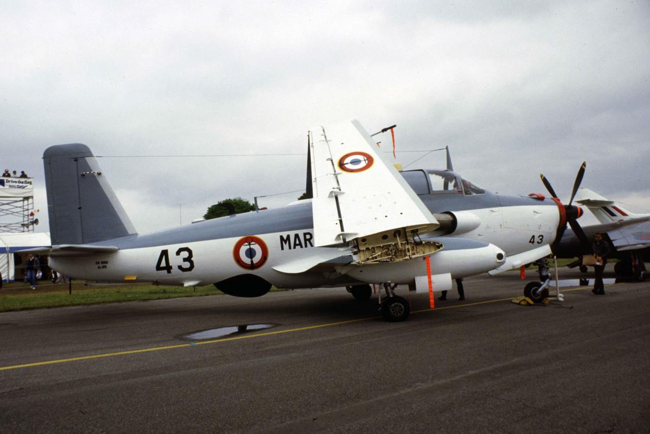 Bournemouth Airport (UK), 1986, flottille 4F, alizé 43 ...